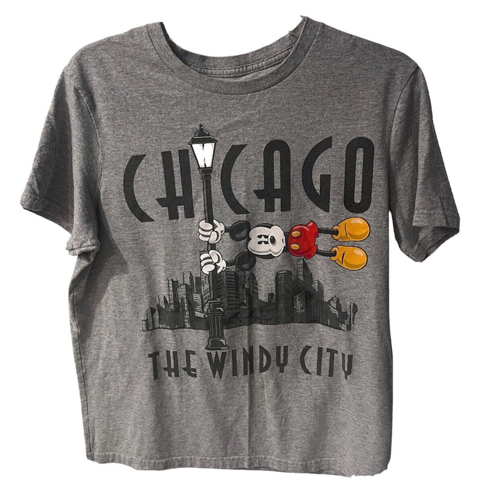 Disney Chicago t-shirt Womens Sz S the Windy City Mickey Mouse casual streetwear - Picture 2 of 6
